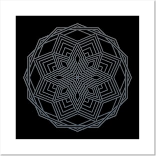 Black Geometric Pattern Posters and Art